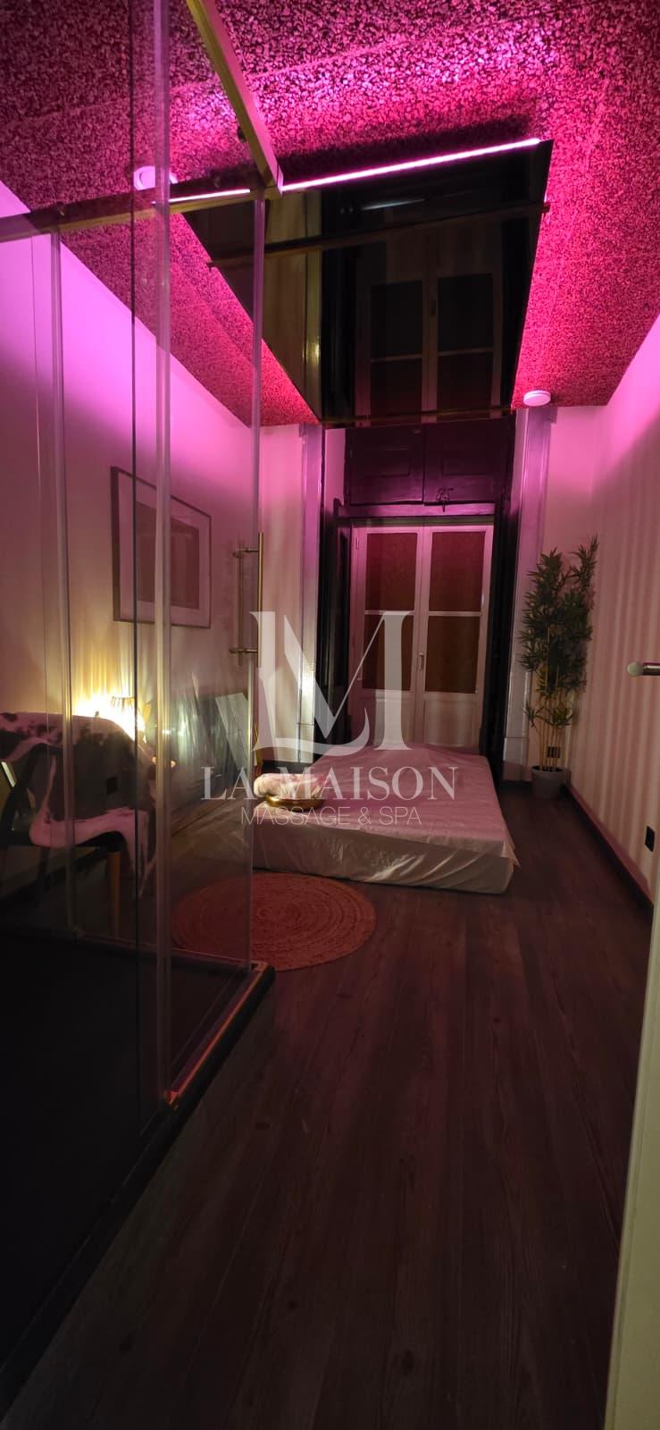 Private luxury massage suite with ambient lighting in Lisbon